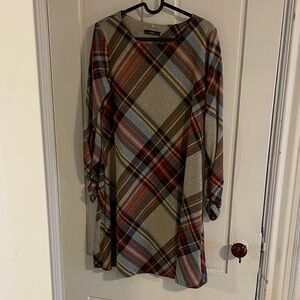 Plaid Long Sleeve Dress